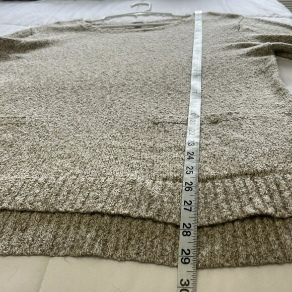 J. Jill Sweater with Pockets, Split High Low Hem, Beige / Tan, Large - Picture 9 of 9